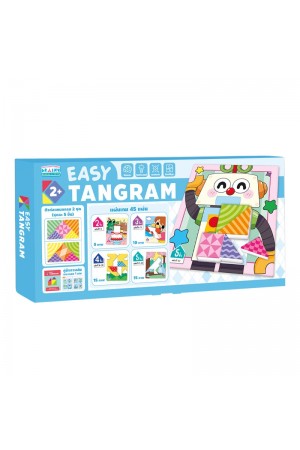 Easy Tangram ตัวต่อแทนแกรม 2 ชุด แผ่นเกม 45 แผ่น พร้อมคู่มือการเล่นและเฉลย 1 เล่ม