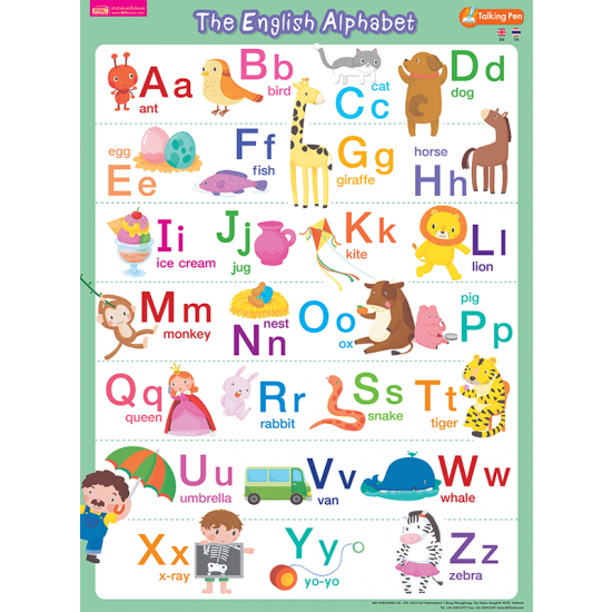 โปสเตอร์พลาสติก - The English Alphabet
