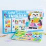 หนังสือกิจกรรมจับคู่ 100 Animals Shadow Matching พร้อม Easy Tangram ตัวต่อแทนแกรม 10 ชิ้น และแผ่นเกม 45 แผ่น