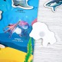 หนังสือนิทานภาพระบายสี พร้อม Pull & Stick : Sea Animals ภาพจริง