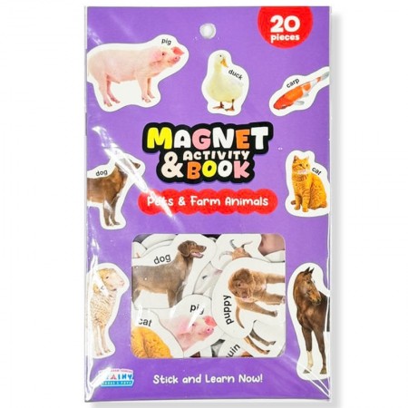 Magnet & Activity Book : Pets and Farm Animals