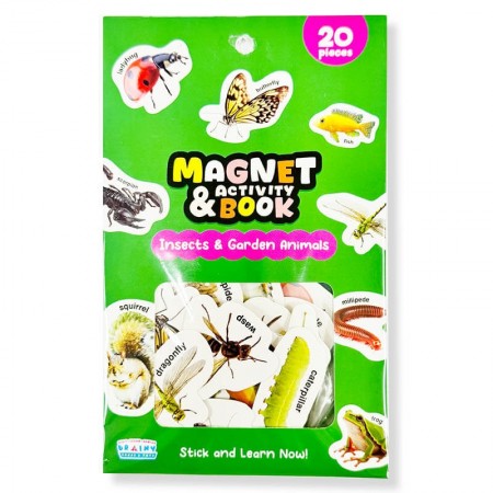 Magnet & Activity Book : Insects and Garden Animals