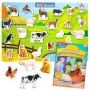หนังสือนิทานภาพระบายสี พร้อม Pull & Stick : Farm Animals ภาพจริง